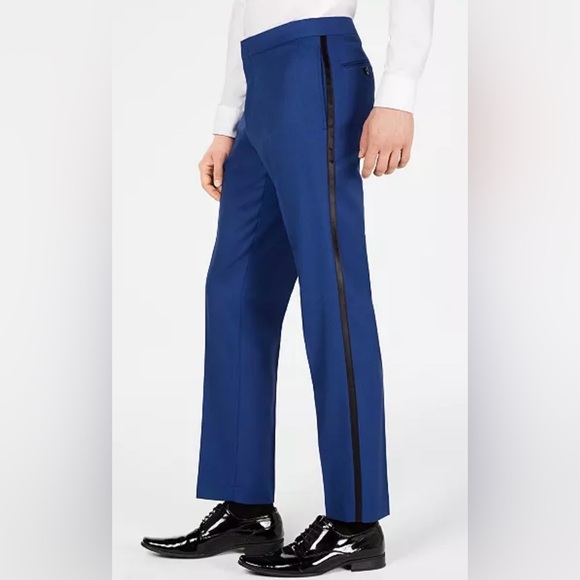 Ryan Seacrest Slim-Fit Stretch Cobalt Blue Tuxedo Set Size 44S, Pants 36Wx30L - Picture 13 of 16